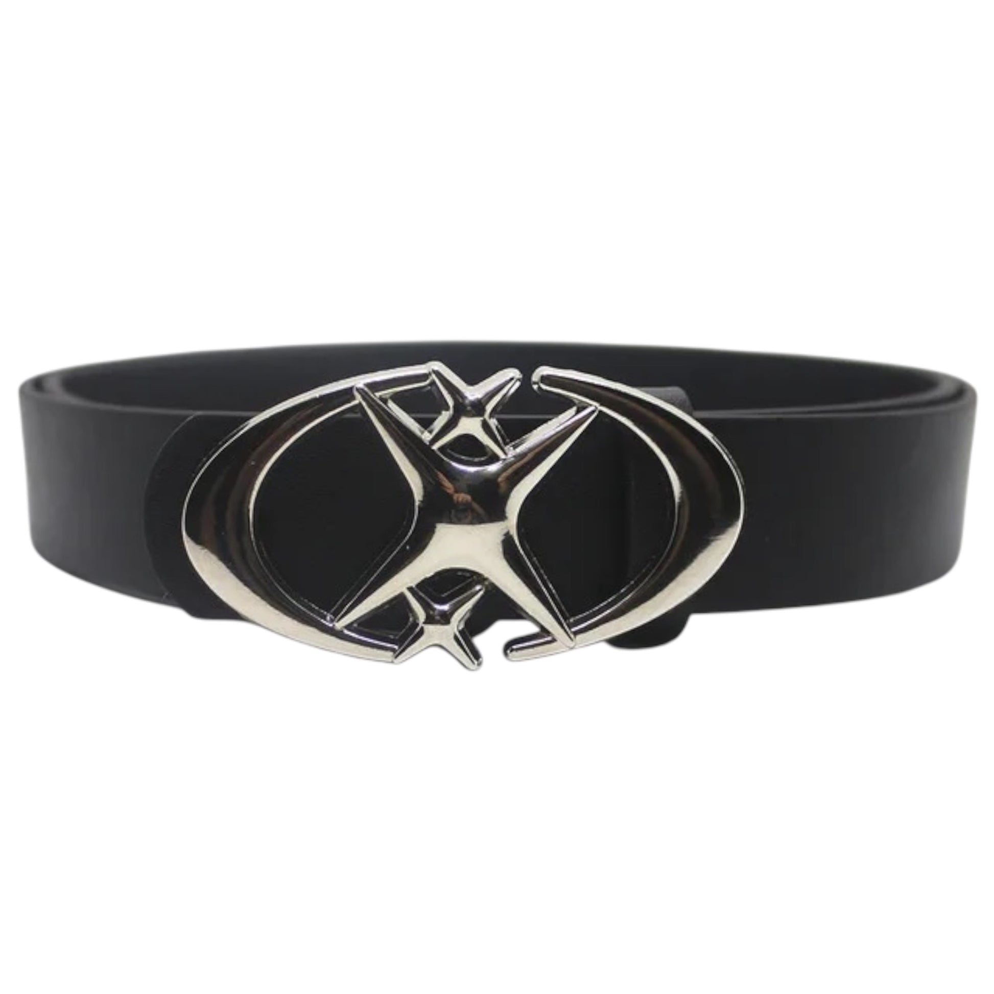 Our Moon Star Belt Design Cross Metal Vintage Leather Waistband Jeans Belt