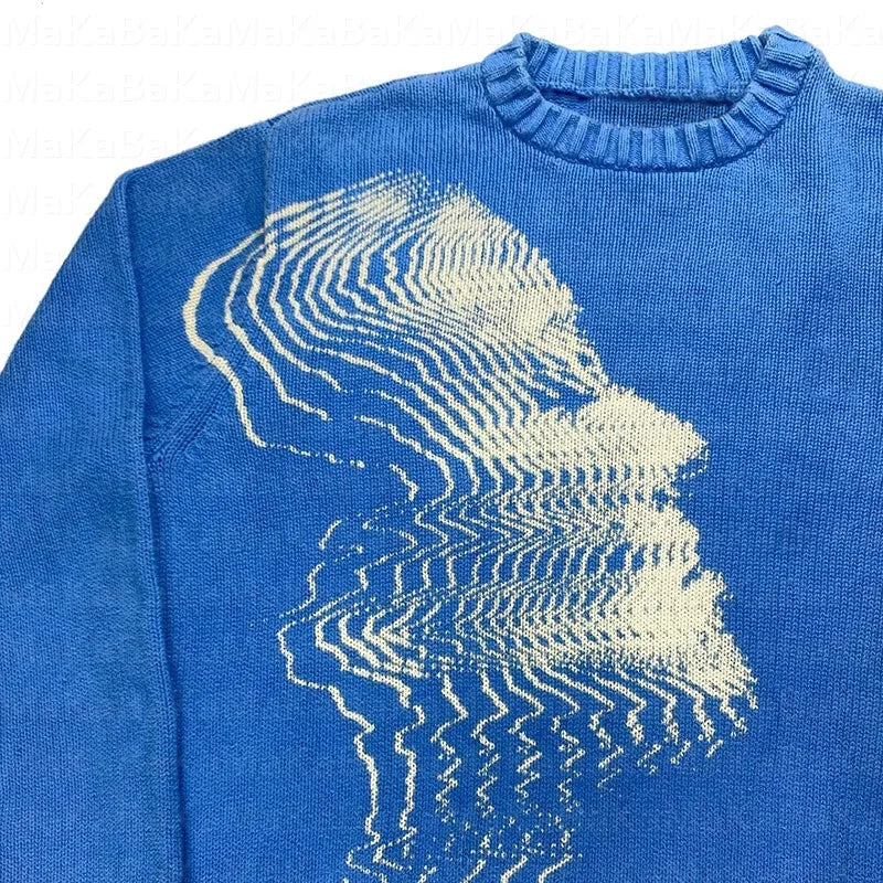 LOWERSTAR Wave Face Sweater