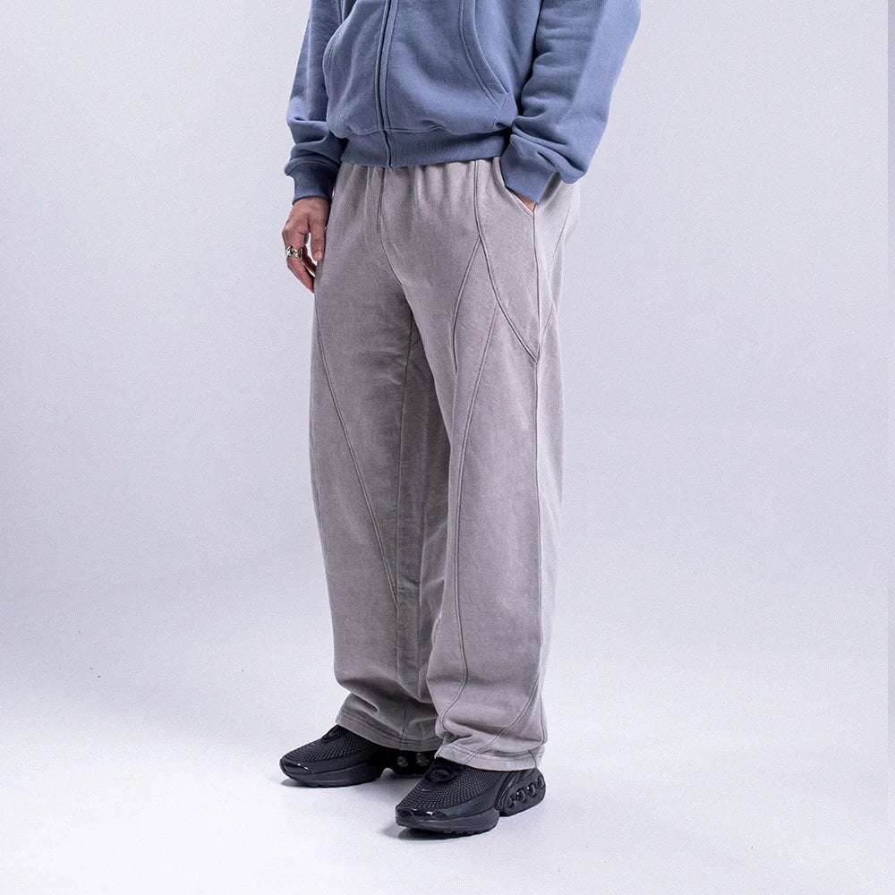 LOWERSTAR Straight Elastic Casual Sweatpants 