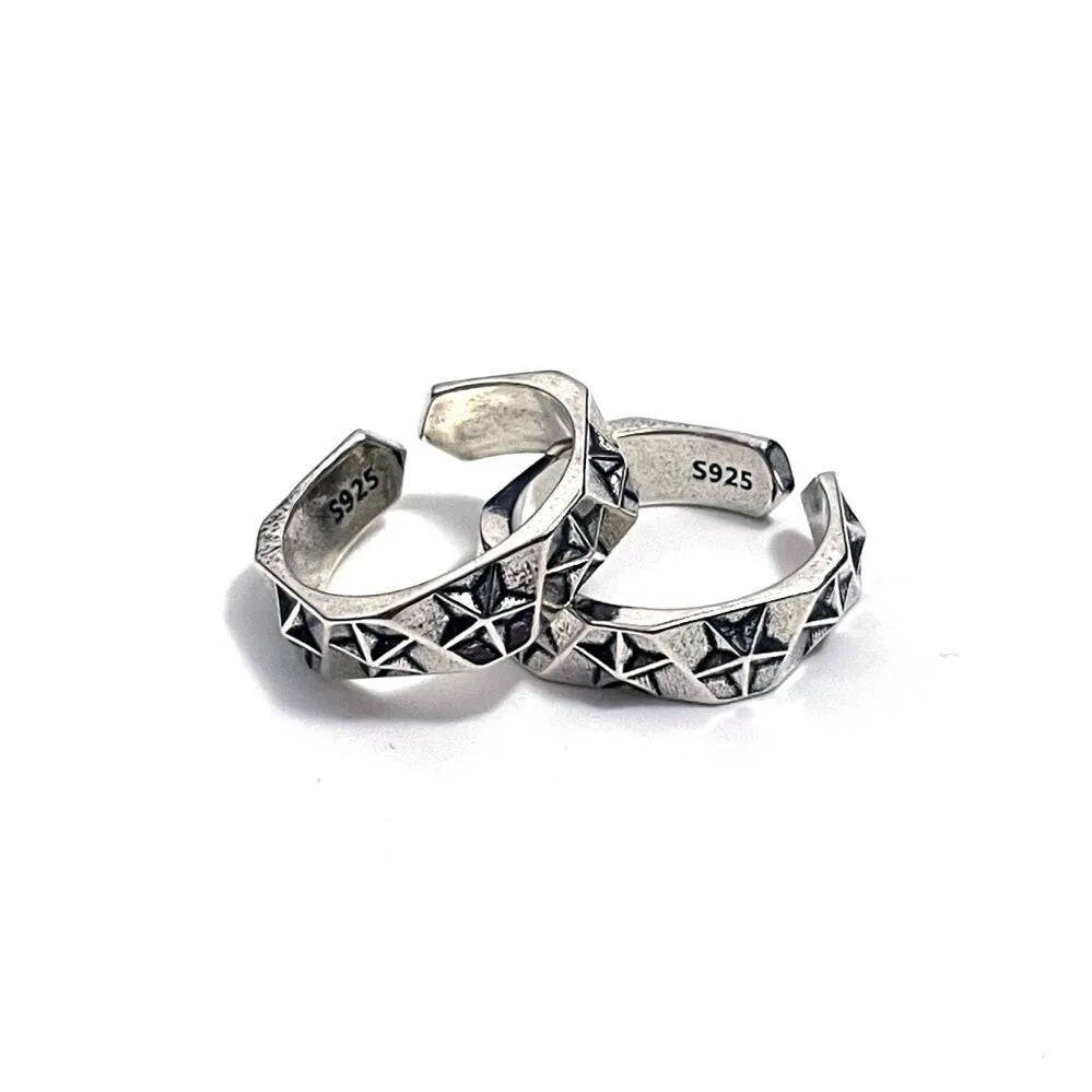 LOWERSTAR Silver Stars Ring