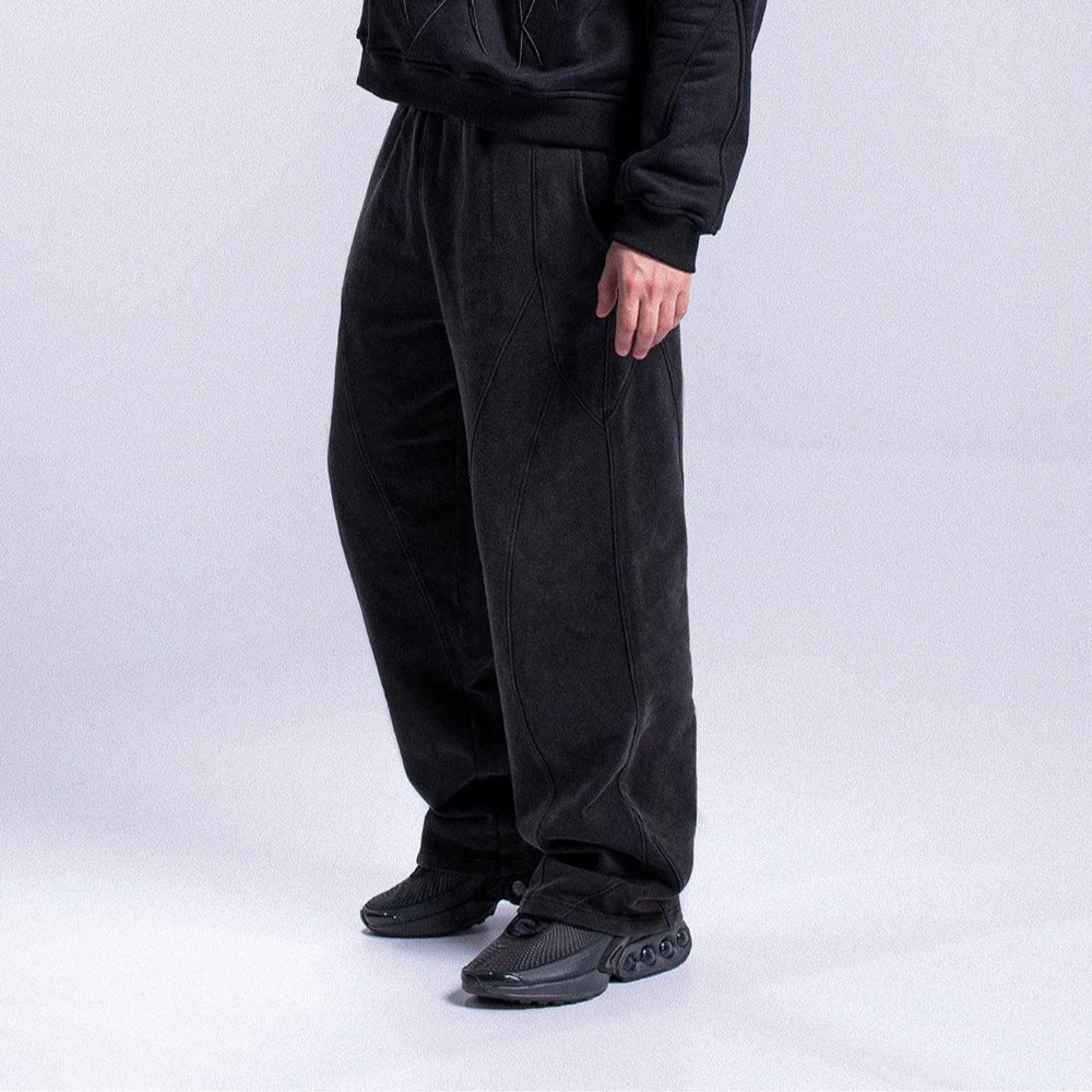 LOWERSTAR Straight Elastic Casual Sweatpants 