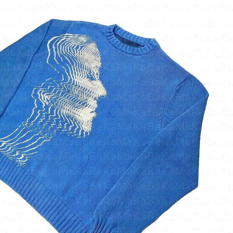 LOWERSTAR Wave Face Sweater