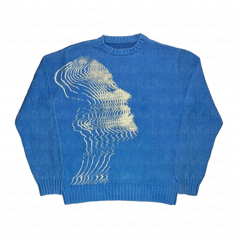 LOWERSTAR Wave Face Sweater