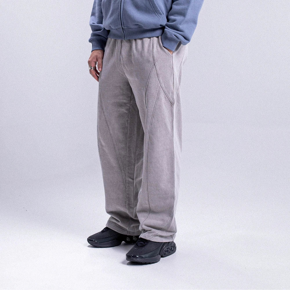 LOWERSTAR Straight Elastic Casual Sweatpants 