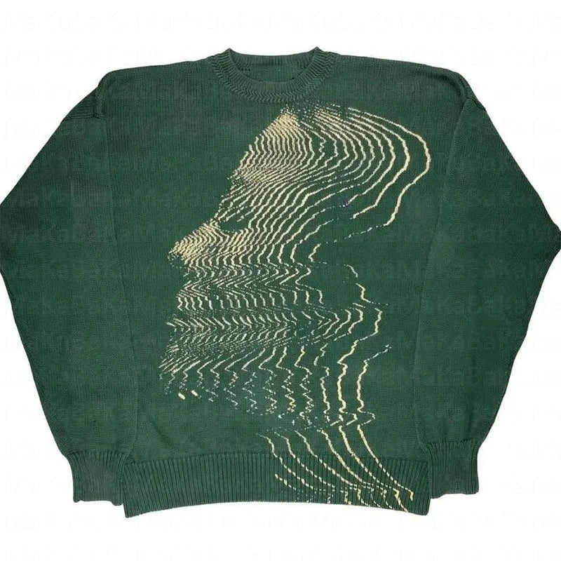 LOWERSTAR Wave Face Sweater