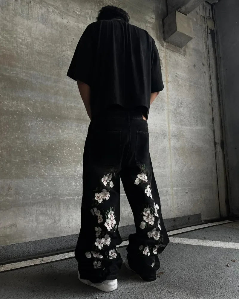 LOWERSTAR "Flowers in the room" Baggy Jeans