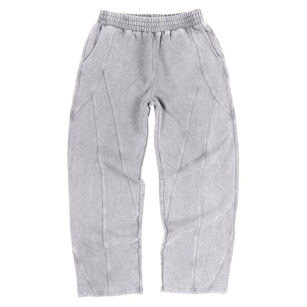 LOWERSTAR Straight Elastic Casual Sweatpants 