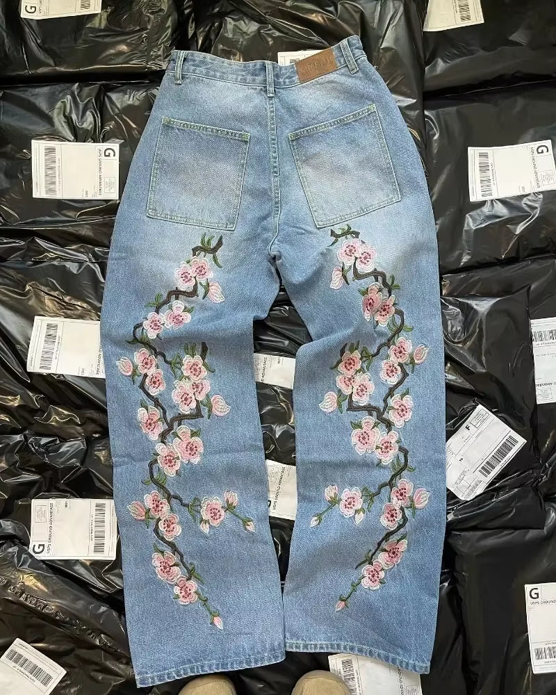 LOWERSTAR "Flowers in the room" Baggy Jeans